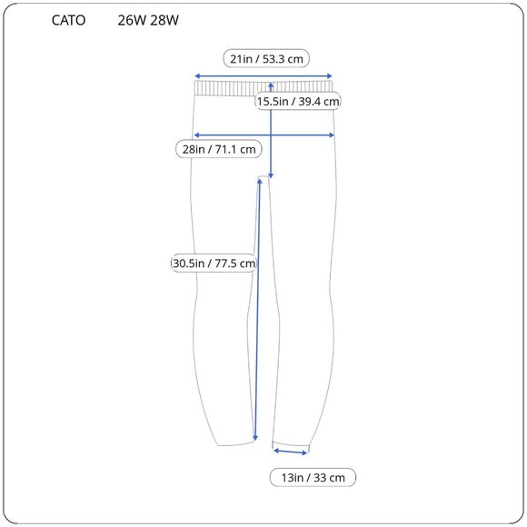Cato Womens Sweatpants 26W 28W Pull On Blue Polyester Elastic Waist SL34E - Picture 2 of 9